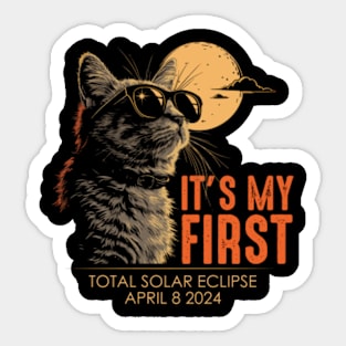 First Total Solar Eclipse in Lifetime 2024 Sticker